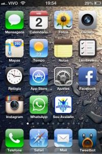 5) Pronto! Agora para acessar o SouAvaiano.com.br basta clicar no ícone na tela de seu iPhone.